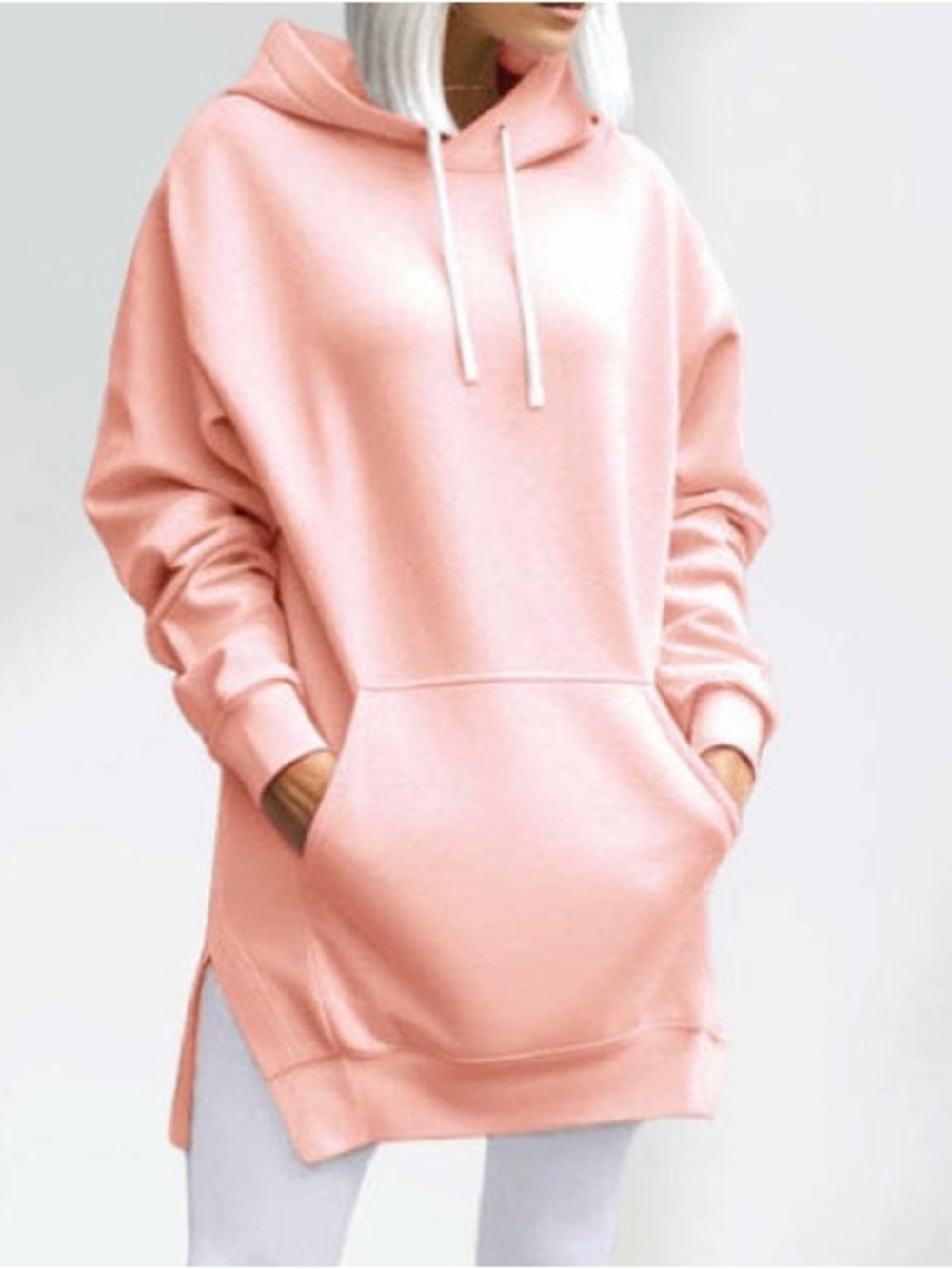 The Warmy Womens oversized hoodie dress peach color size XL new in bag